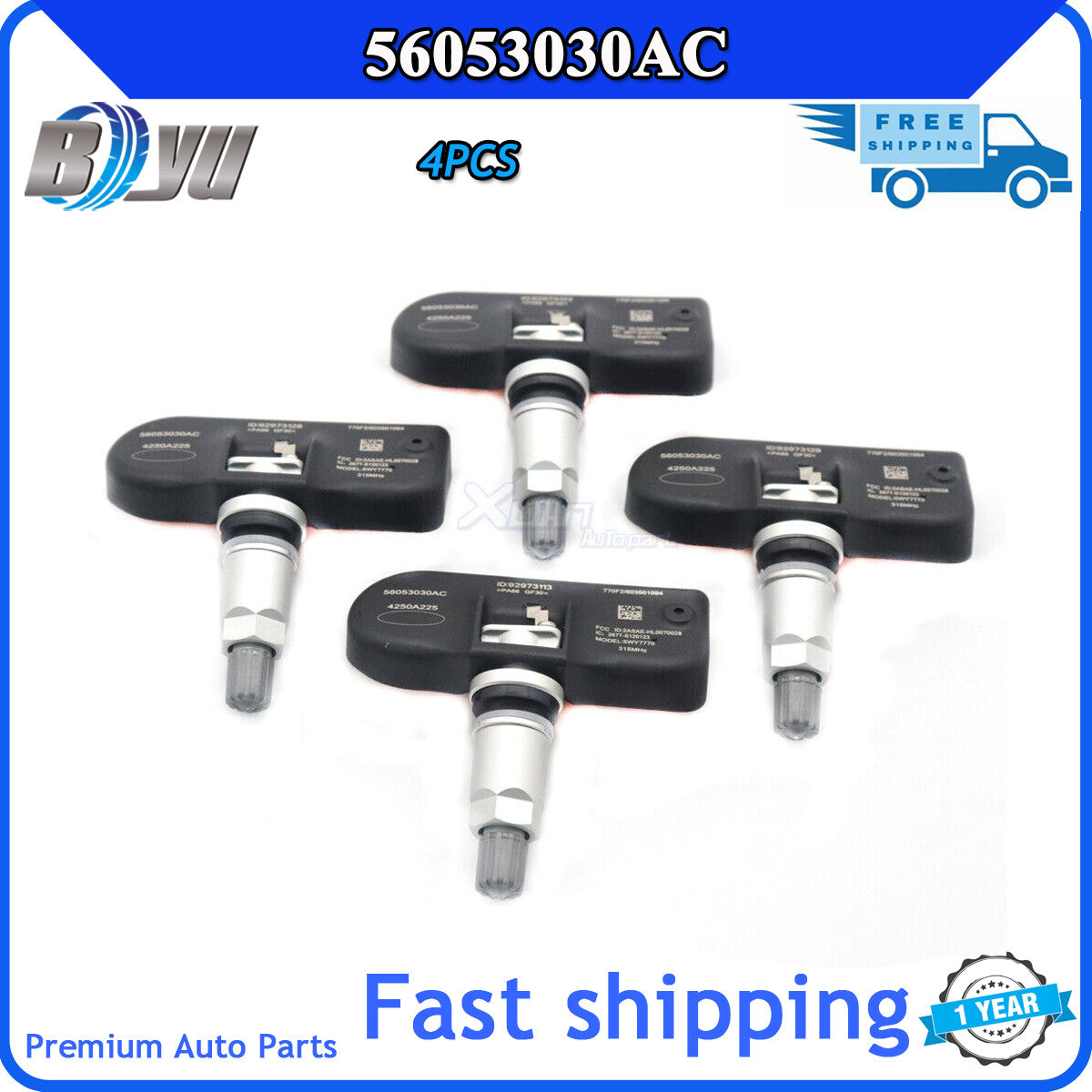 Tire pressure sensor 56053030AC for Chrysler for Dodge Avenger for Jeep Commander 4xTPMS v