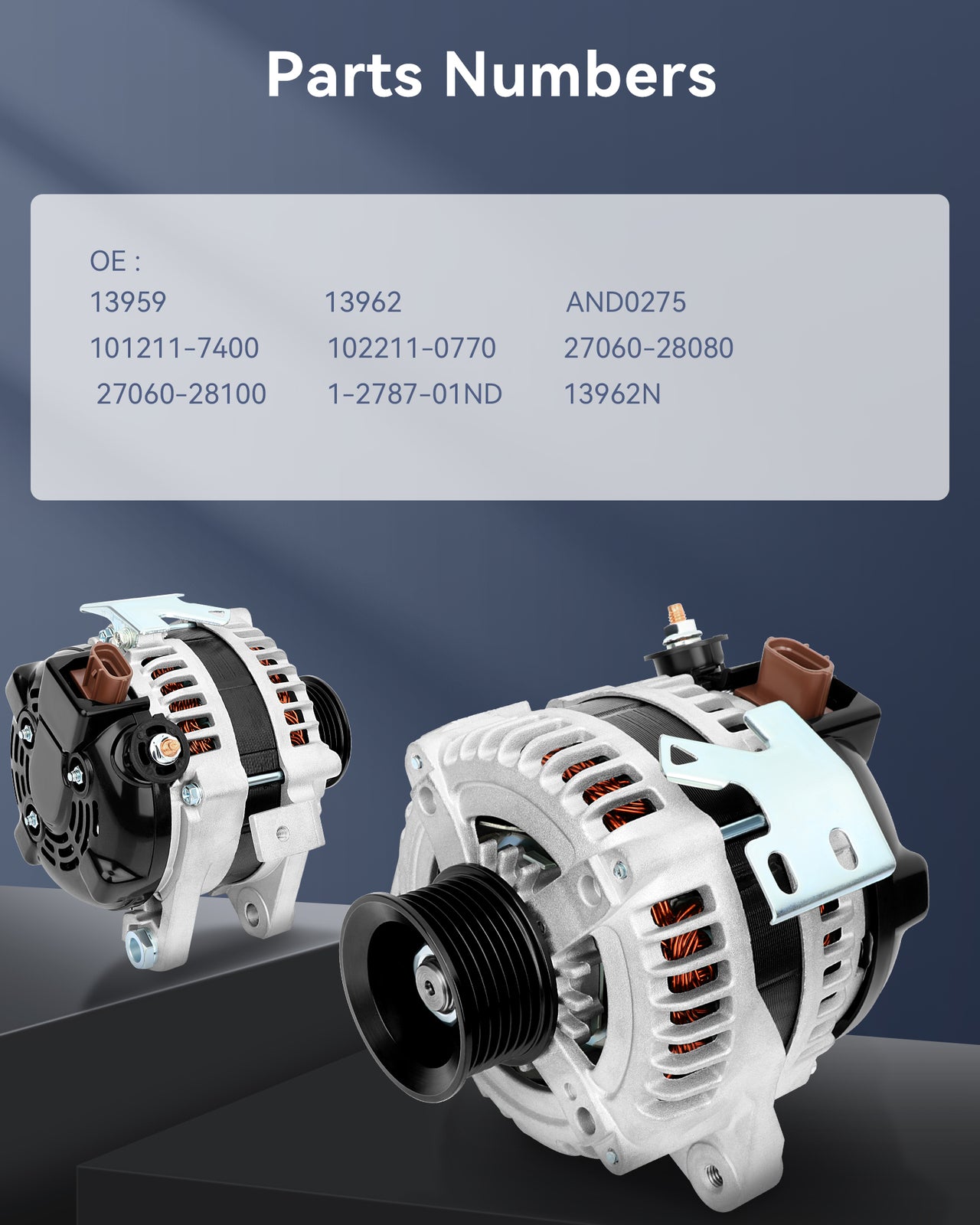 1Pc 100 Amp Alternator Fit for 2001-2003 for Toyota RAV4 Base Sport Utility L4 13959