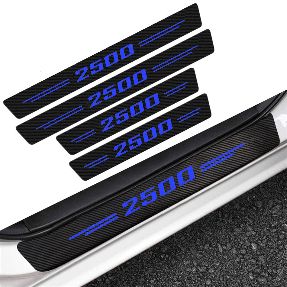 4* for Chevy for Ram 2500 Accessories Truck Car Door Sill Plate Threshold Stickers