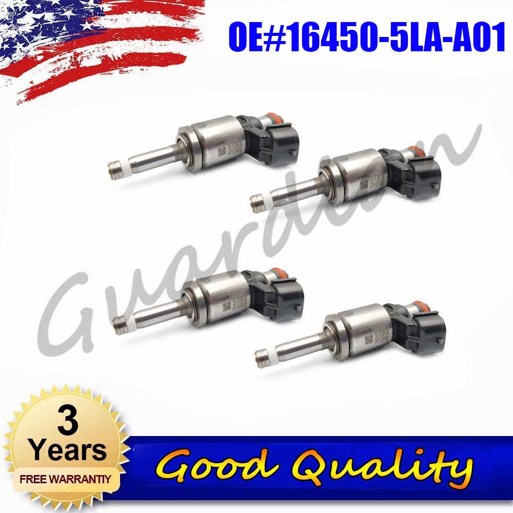 4-pack of fuel injectors, 16450-5LA-A01, new, suitable for Acura ILX, TLX, for Honda Accord, CR-V 2.4L.
