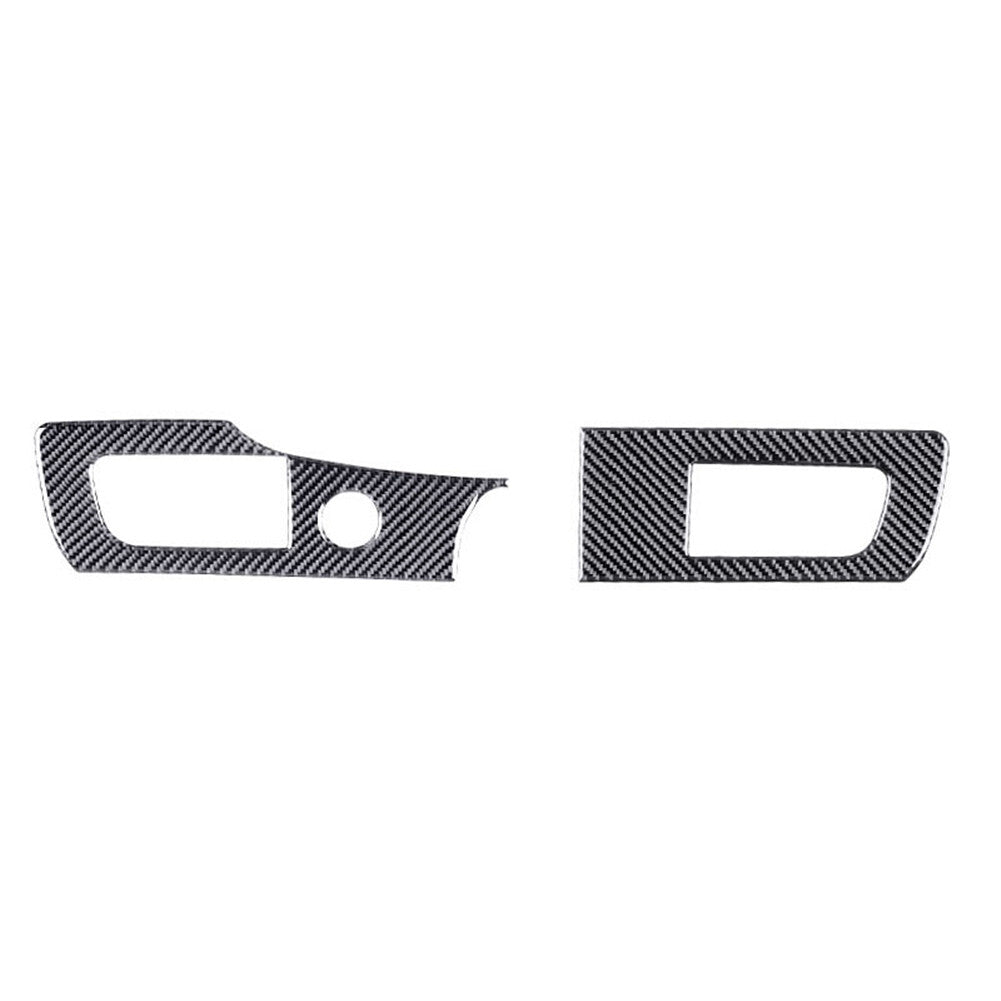 2X Red Carbon Fiber Rear Door CUP Holder Cover Trim For Ranger 2019-2022 v