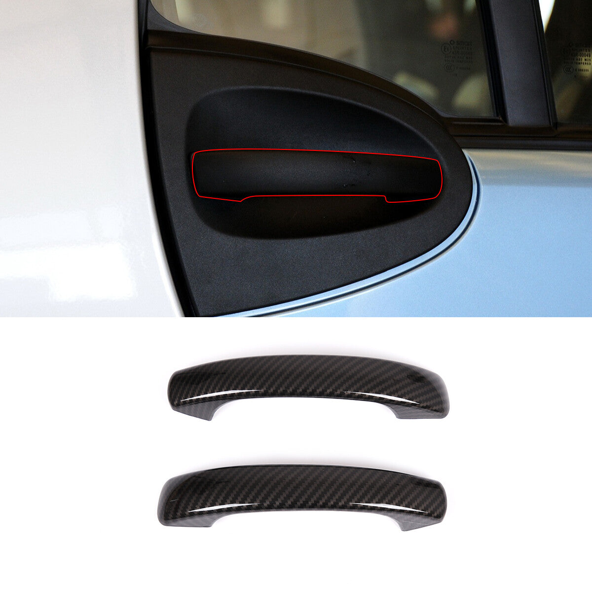 4PCS Black Door Plates Armrest Leather Cover For Rogue 2014-2020- v