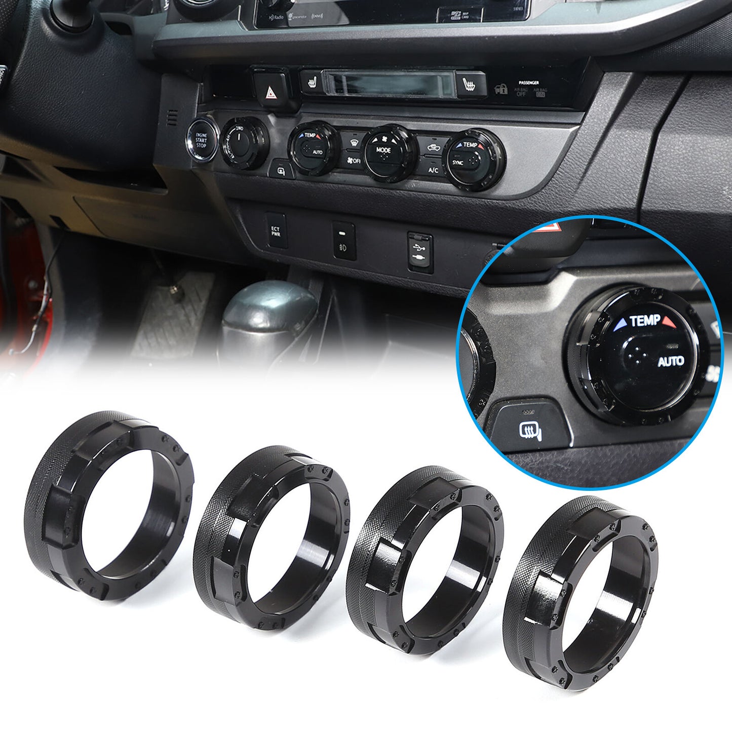 For Equinox Black Titanium 18-2021 Button Head Cover Trim 2- v
