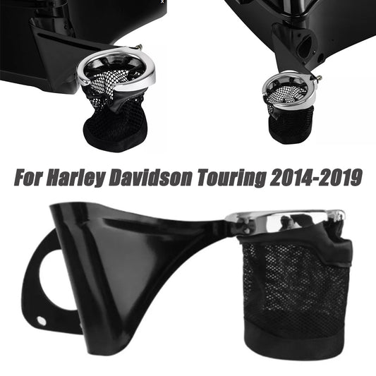 Motorcycle rear beverage cup holder for passengers, suitable for Harley Road Electra Glide 2014-up- n