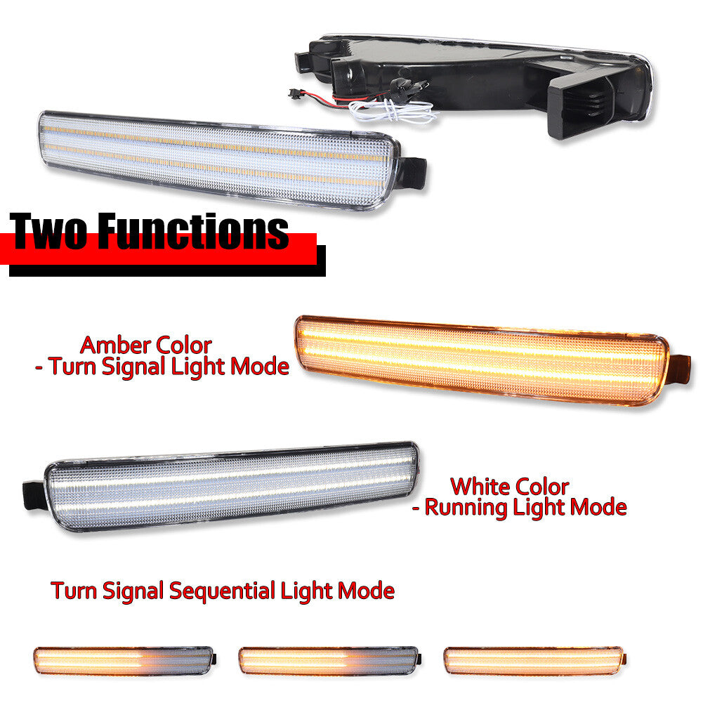Suitable for 96-97 for Honda Accord 2D Coupe/4D sedan transparent LED DRL turn signal light pair- v