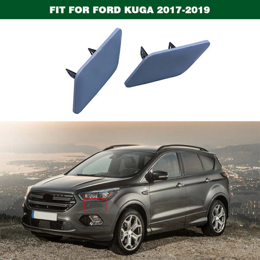 Headlight Washer Nozzle Cover Cap Trim 2PCS  for ford  Escape Kuga 2017 2018-2019 Q