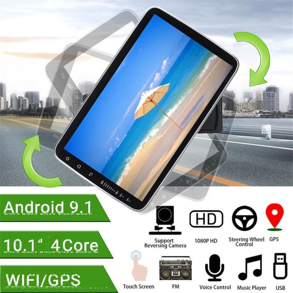 Double-Din 10.1 Android 9.1 Car Stereo Radio MP5 Player GPS Wifi Mirror Link. n
