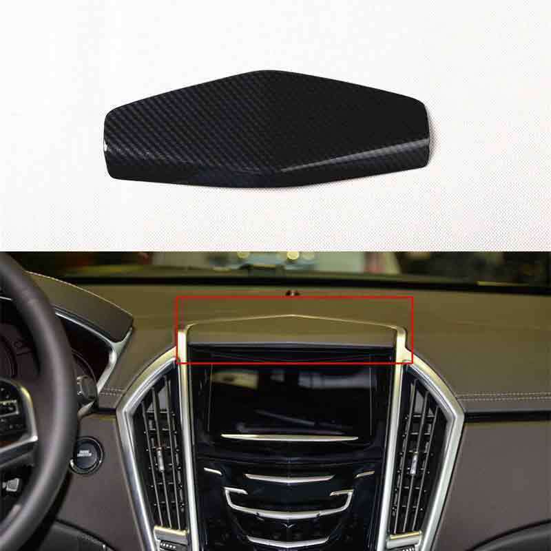 1P Carbon Fiber Central Console Navigation Strip Trim for Cadillac SRX 2010-2012