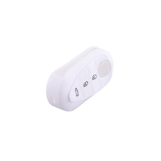 White 3 Buttons Silicone Key Case Cover Shell for Alfa Romeo 4C Mito Giulietta Q