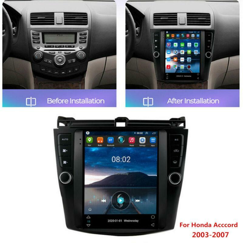 Compatible with 2003-07 for Honda Accord 9.7-inch Android car stereo radio, GPS navigation, WiFi, RDS. n