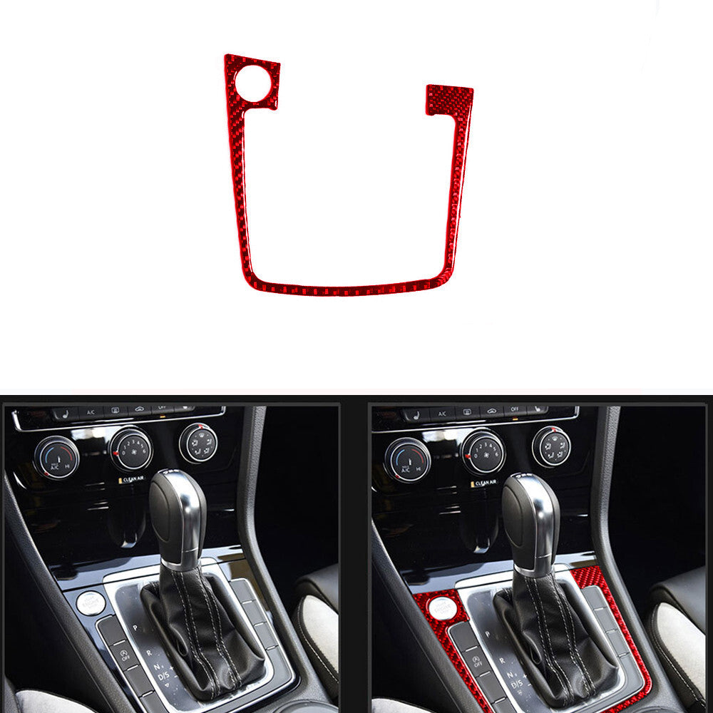 Red Carbon Fiber Above Center Console Strip Cover Trim for Jeep for Wrangler 2007-10 v
