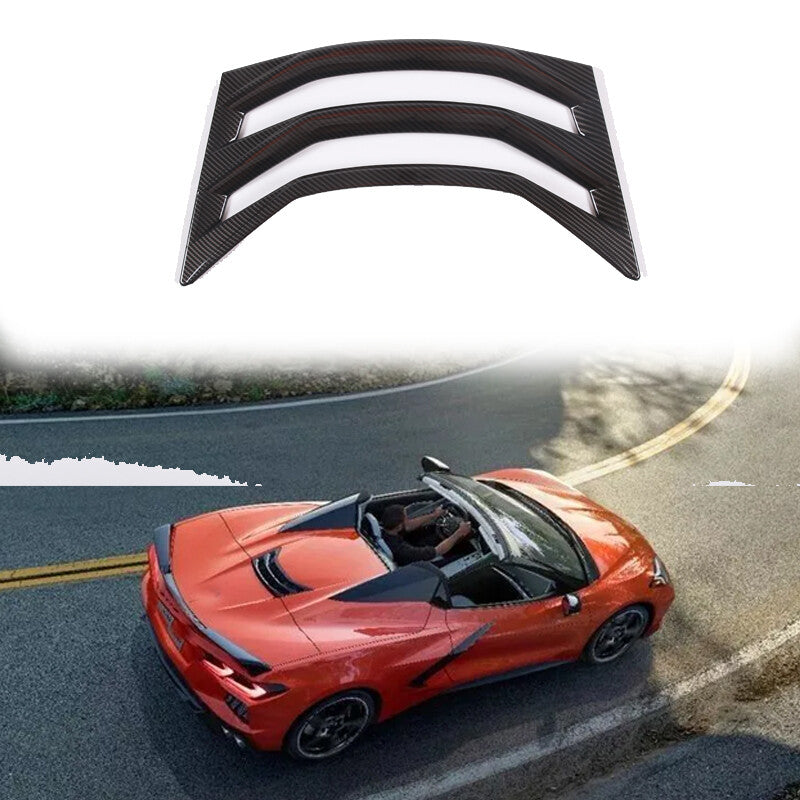 Convertible 20+ Carbon ABS Rear Spoon Vent Cover for Corvette C8 - n
