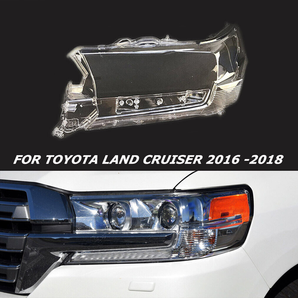 Headlight protector lens for Toyota for Land Cruiser 2016-2018, transparent left side