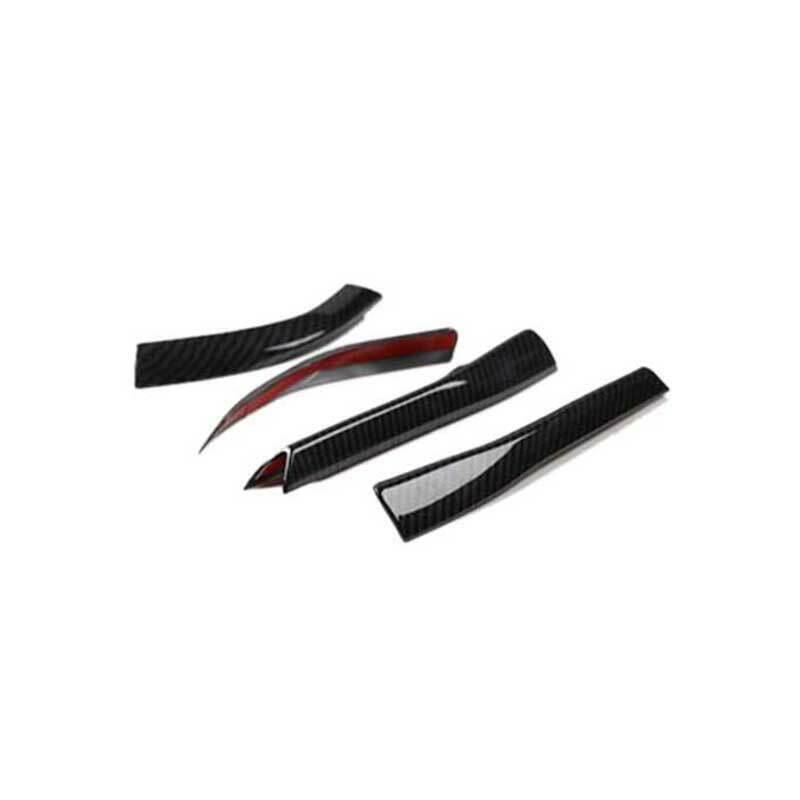 for Ford for Mustang 2015-2022 Carbon Fiber Rear View Mirror Anti-Scratch Strip 4PCS