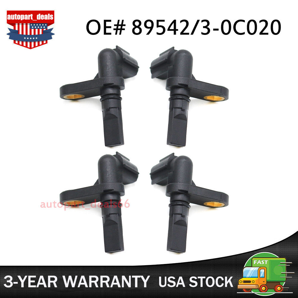 4Pcs Front/Rear Left & Right ABS Wheel Speed Sensors for 07-17 for Toyota Tundra NEW