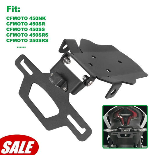 For CFMOTO 250SRS 300SR/SS 450SS/SR/NK Tail Tidy License Plate Holder with Light Q