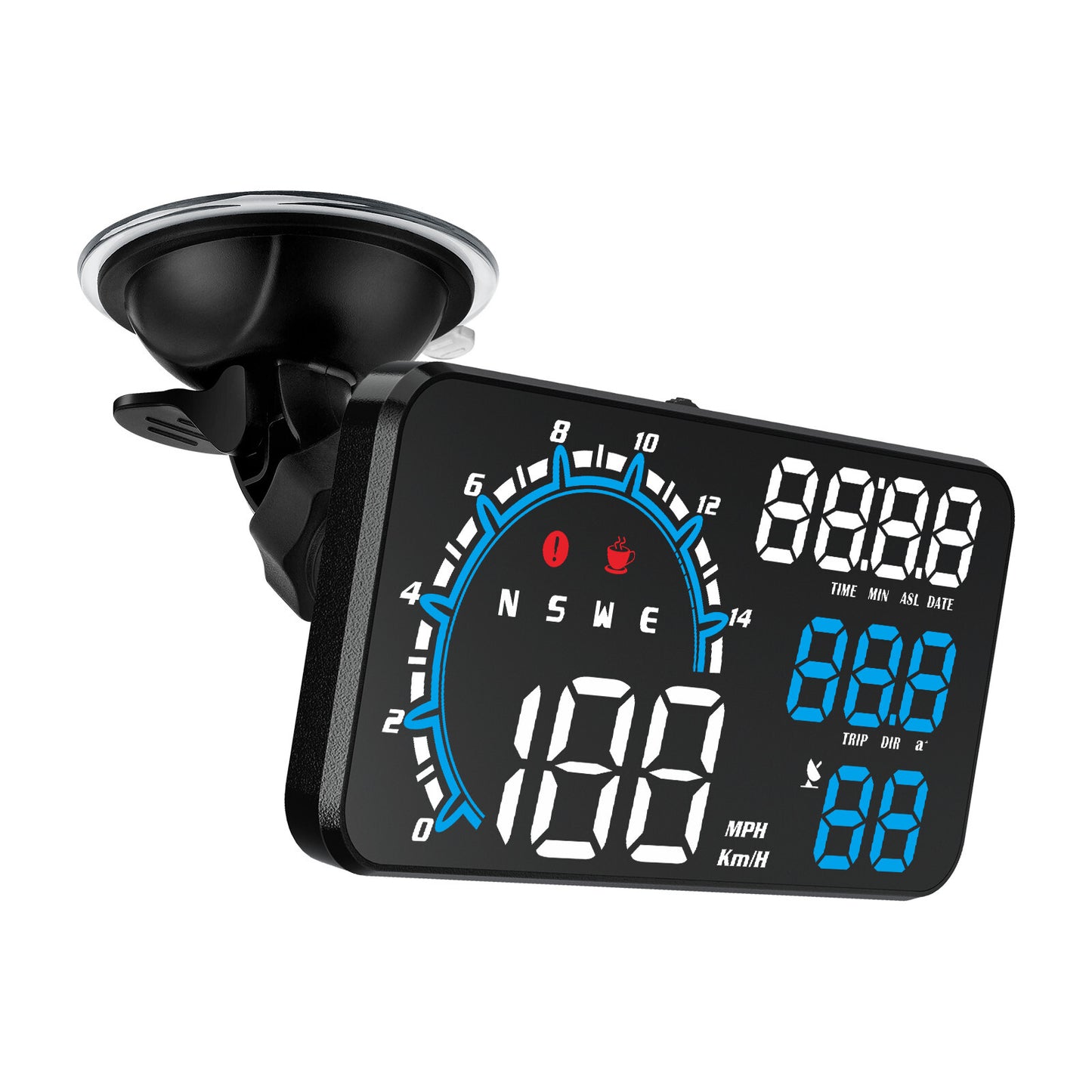 Car Digital GPS Speedometer Head Up Display Overspeed MPH Tired Warning Alarm Q