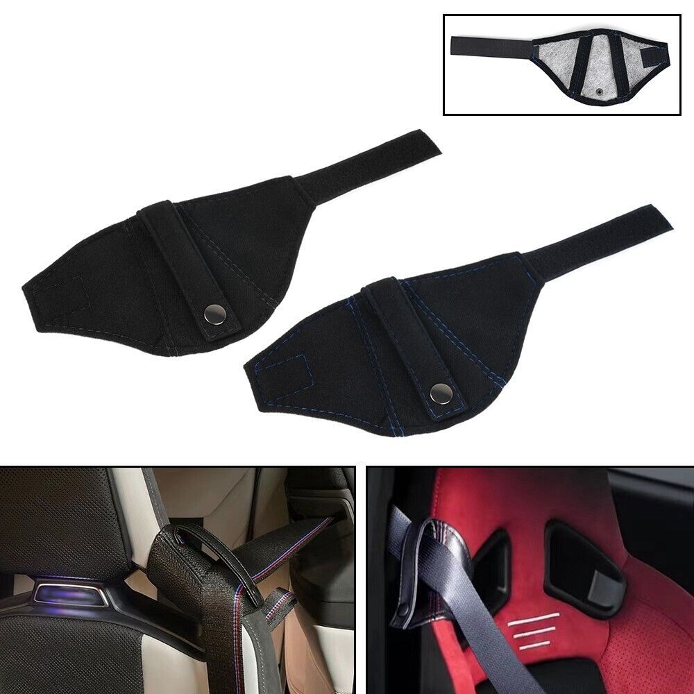 Universal Suede Leather Car Bucket Seatbelt Guide for Seat Belt Holder Protector Q