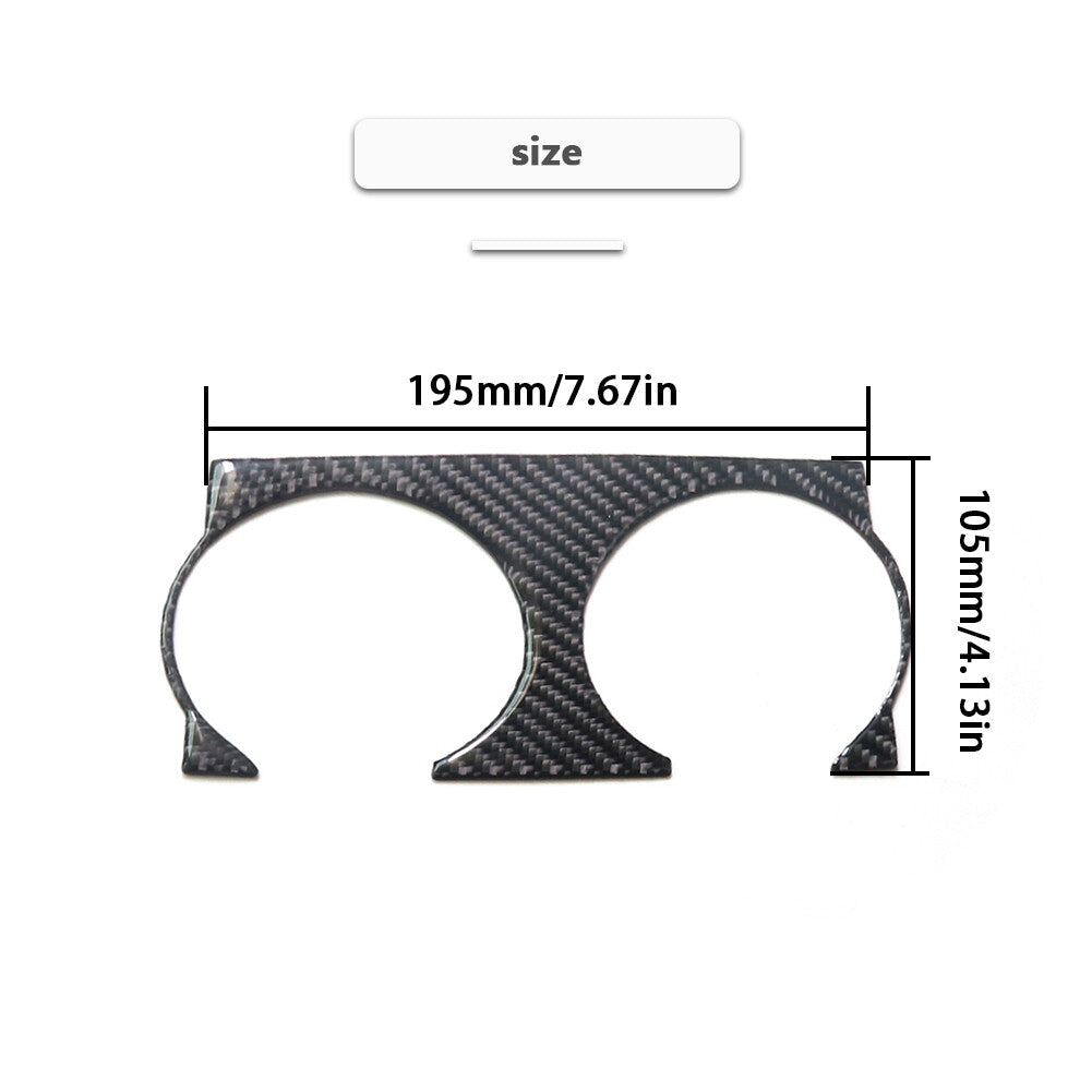for Honda Odyssey 2005-2010 Carbon Fiber Interior Front Cupholder Cover Trim