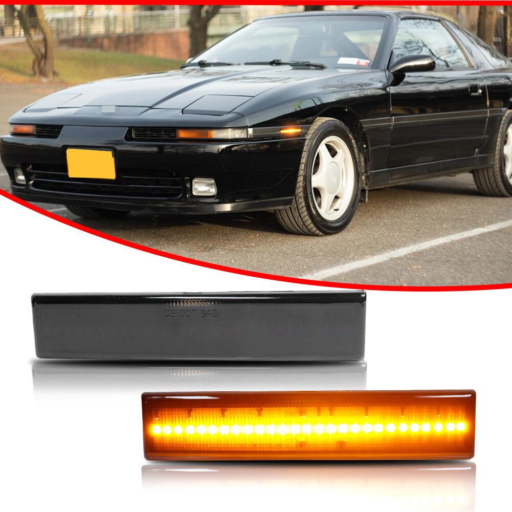 Suitable for 87-92 Supra 86-89 Celica smoked amber front marker parking light- v