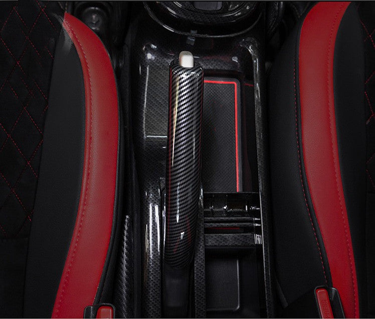 Central Console Handbrake Cover trim For 2014-2020 for Honda Fit Jazz Carbon fiber v