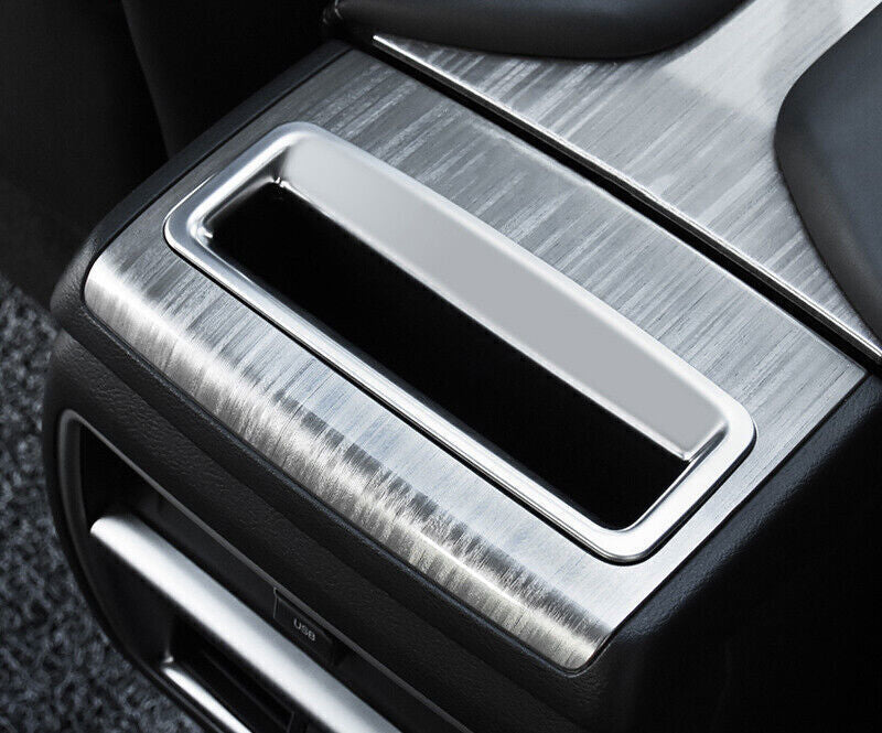 Console Storage Box Cover Trim Inner Fit for Nissan Murano 2015-21 Silver Matte