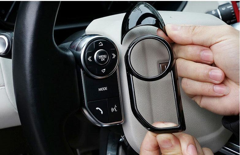 Black Interior Steering Wheel Button Frame Cover 4PCS For Land for Rover 14-17