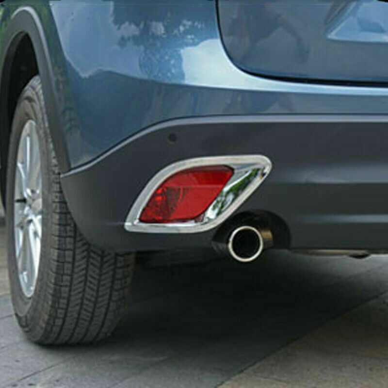 for Mazda CX-5 2012-2016 Chrome Rear bumper Reflector Fog Light Lamp Cover Trim