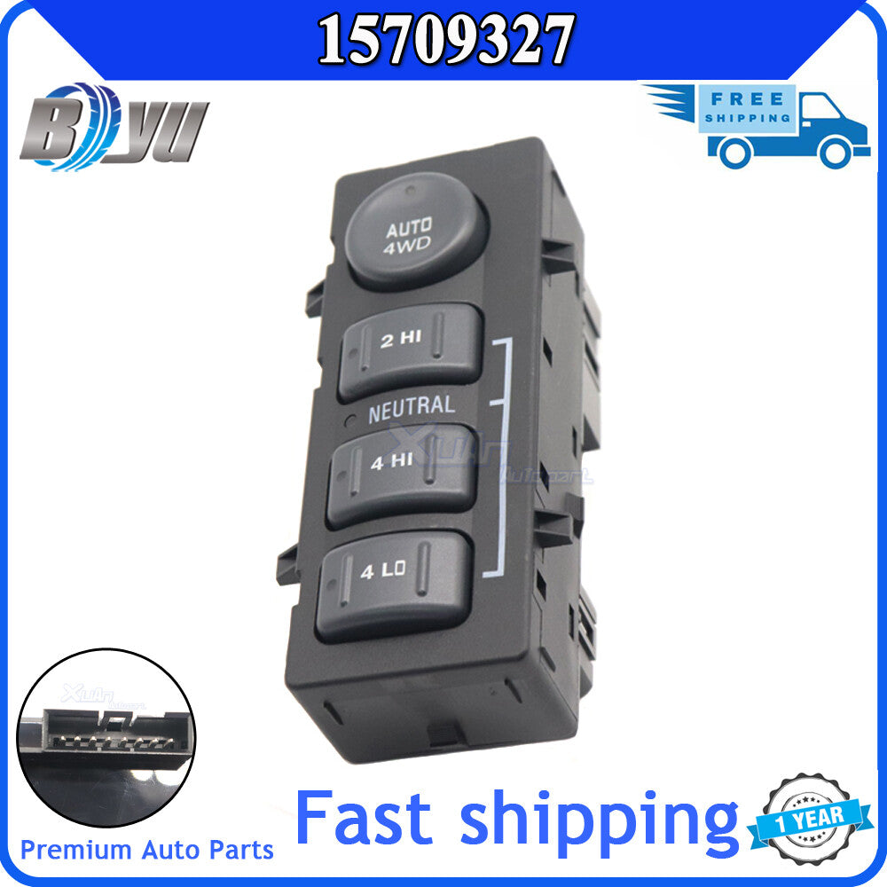 Black four-wheel drive switch for GMC for Sierra Silverado for Yukon 4WD 15709327- v