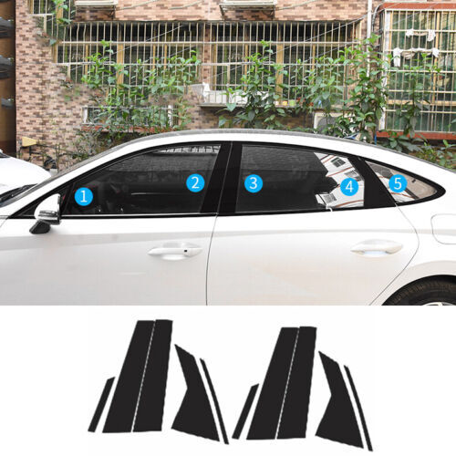 Black Pillar Panel for Hyundai Sonata 2020-2023 10P Door Trim Piano Cover Window