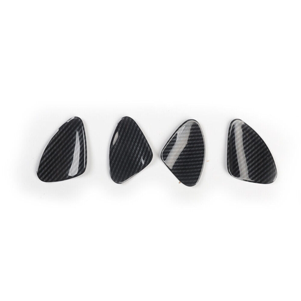 Inner Door Bowl Sticker Trim Inner 4PCS for Lexus for ES 2018-21 Black Carbon Fiber