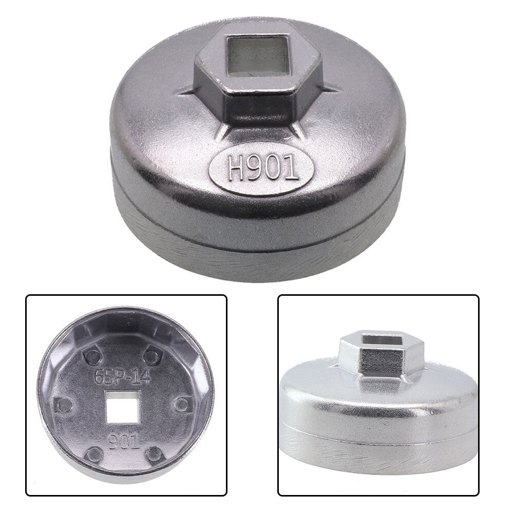 High-strength forged alloy 14-inch flared filter cap wrench suitable for Toyota vehicles.