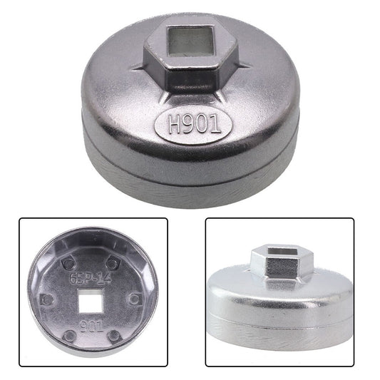 High-strength forged alloy 14-inch flared filter cap wrench suitable for Toyota vehicles.
