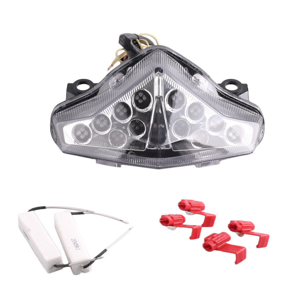 Motorcycle Brake Turn Signal Tail Light for Kawasaki EX650 2010 2011 2012 Clear