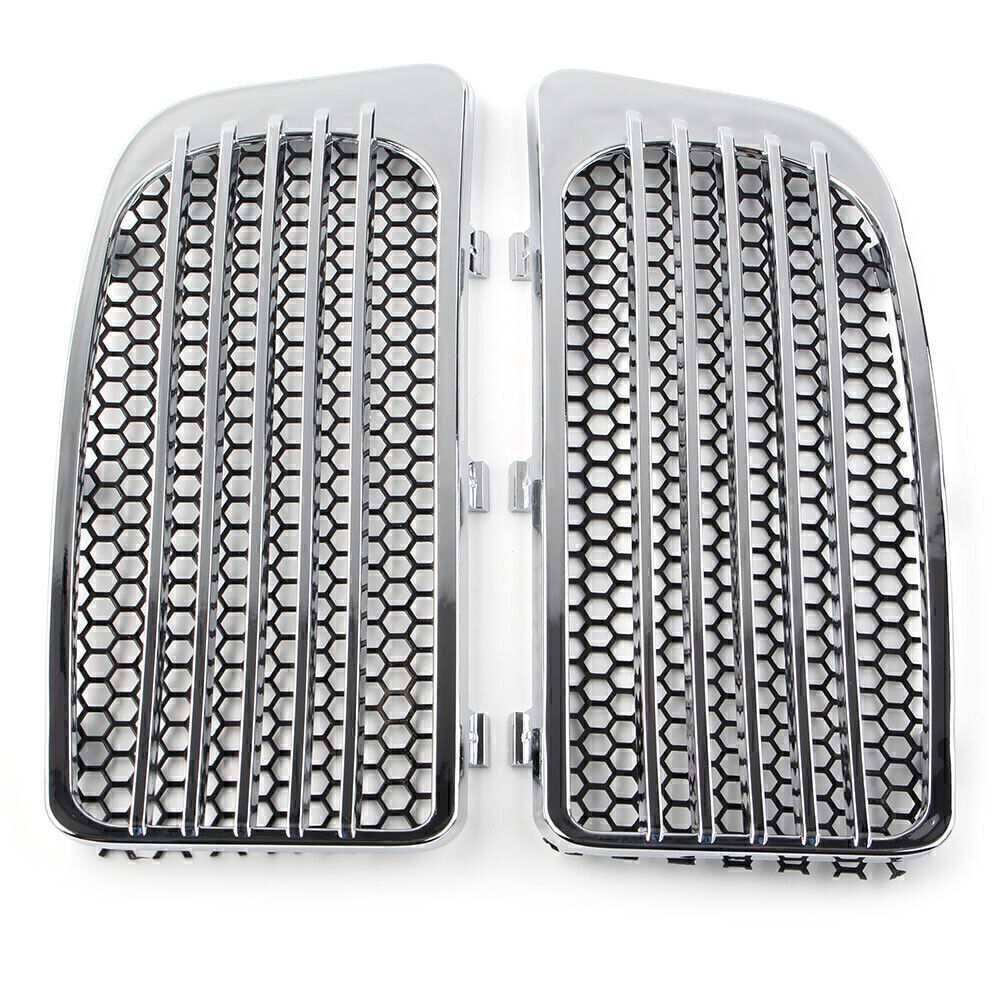 For 2014-20 for Harley Road Glide Chrome Lower Fairing Radiator Screen Guard Grills Q