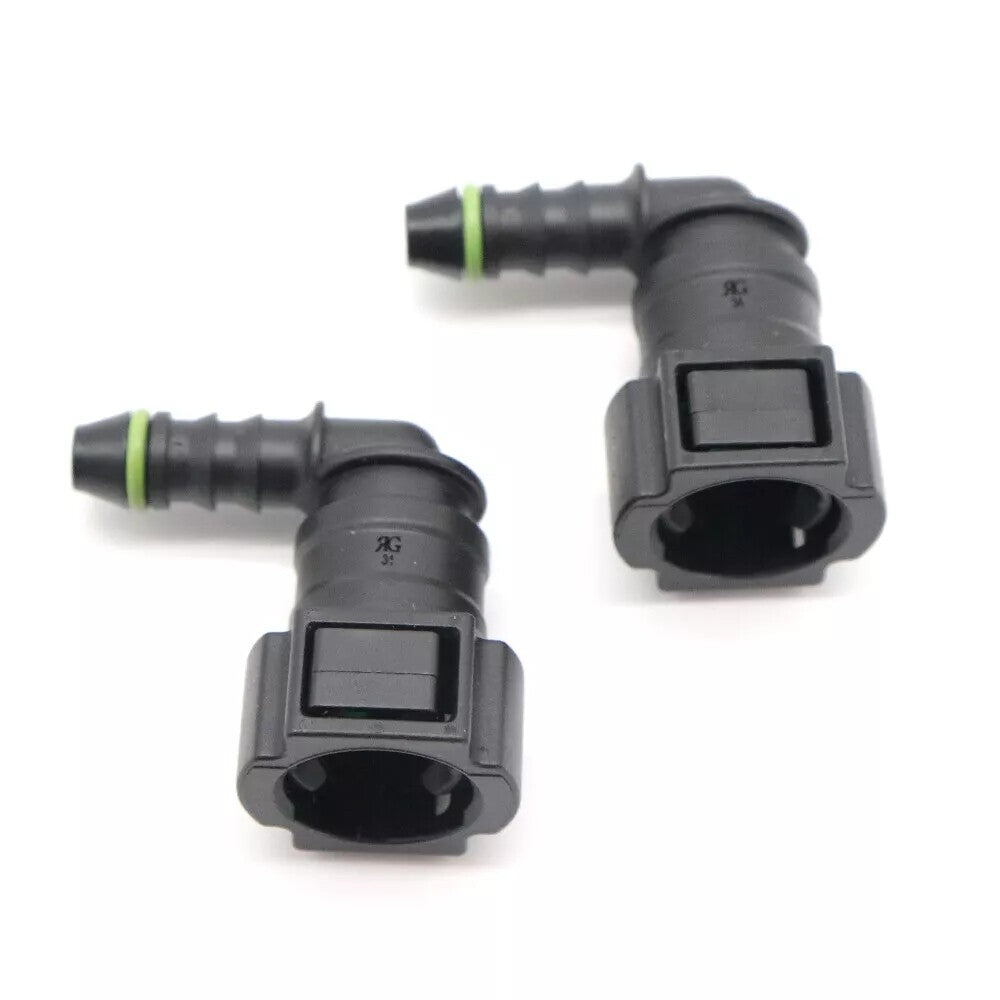 9.49 mm ID6 8x6 90¡ã 2-Piece Brand New Fuel Line Hose Quick Release Female Connector Q