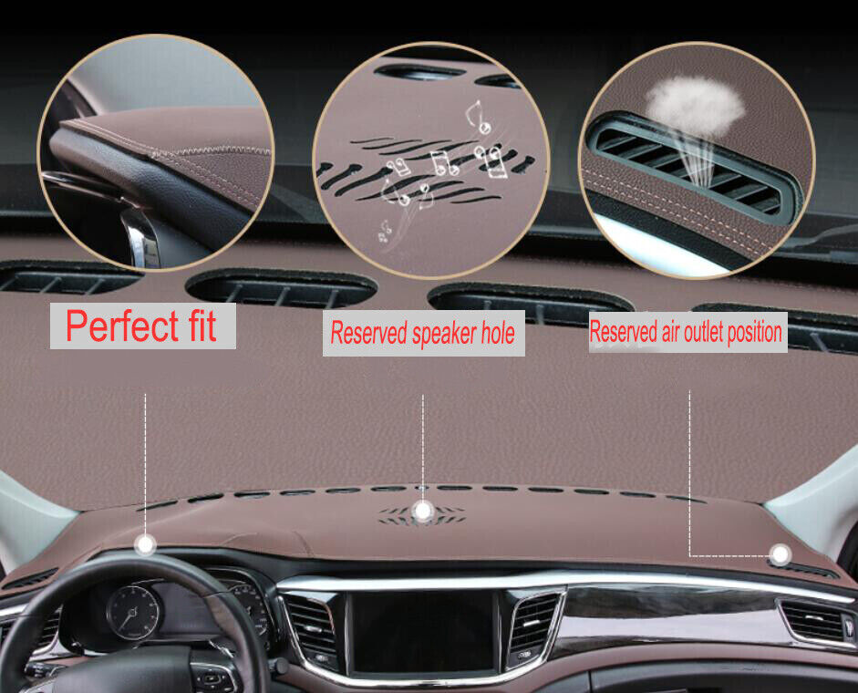 Leather Brown Inner Dashboard Cover Dash Pretector Mat for Honda HR-V 2016-2021 Q