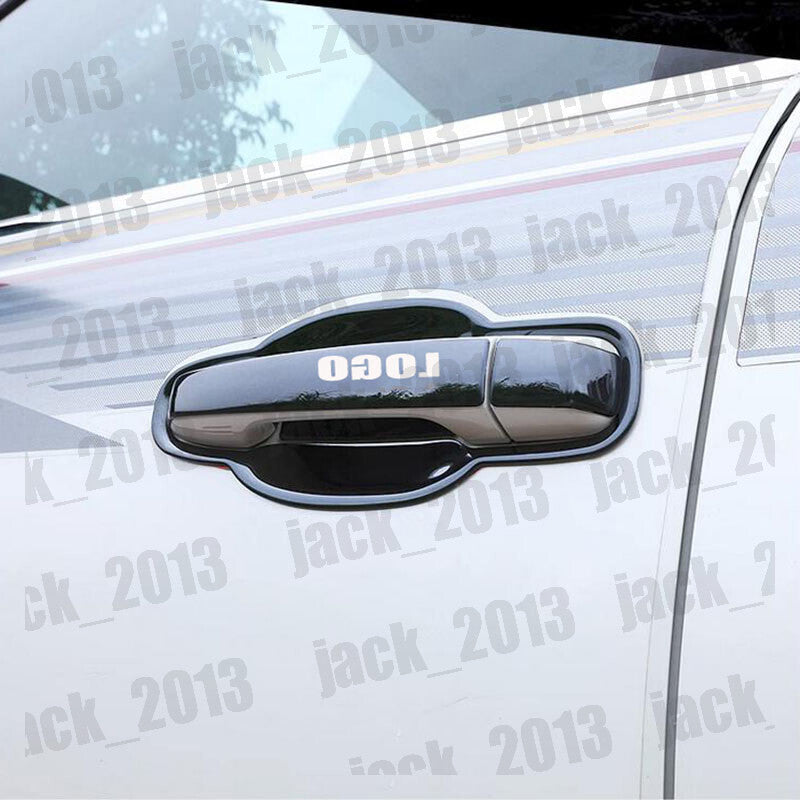 BLACK Car Door Handle Covers Trims for Toyota for Land Cruiser Prado FJ150 2010-2021