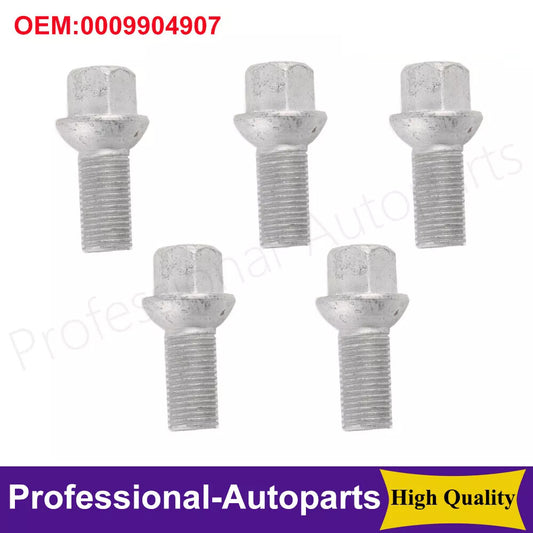 0009904907 Set of 5Pcs Wheel Lug Bolts Nuts for Benz W204 W205 W211 W212 C207 Q