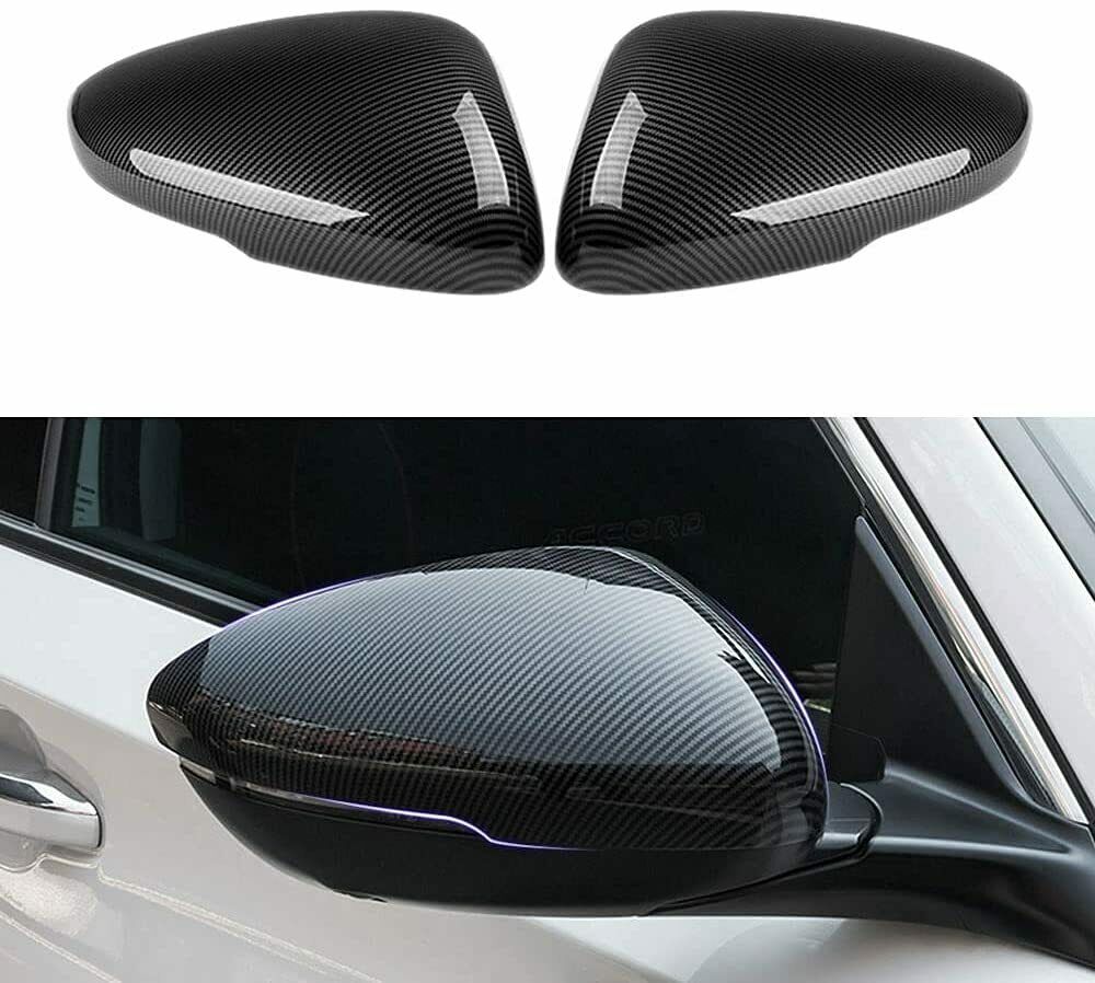 2PC ABS Carbon Fiber Rear View Side Mirror Cover Trim for Honda Accord 2018-21