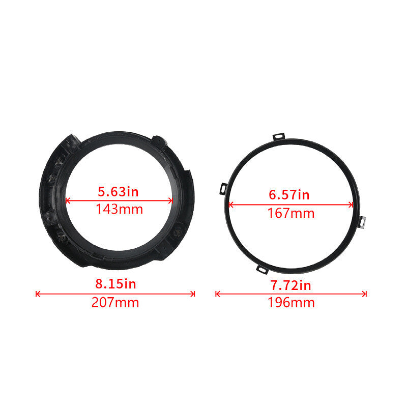 7-inch round headlight mounting ring kit for 07-17 for Jeep for Wrangler JK- n
