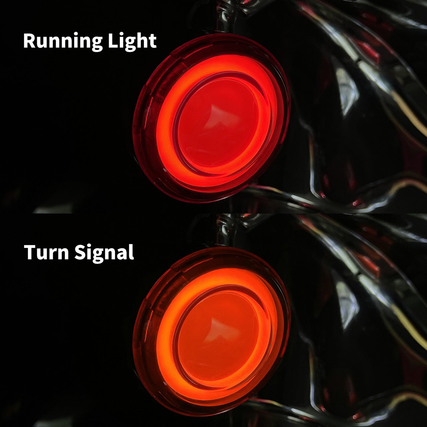 1157 Bullet Tracer Turn Signal Running Light Red Fit for Harley Touring Softail Q