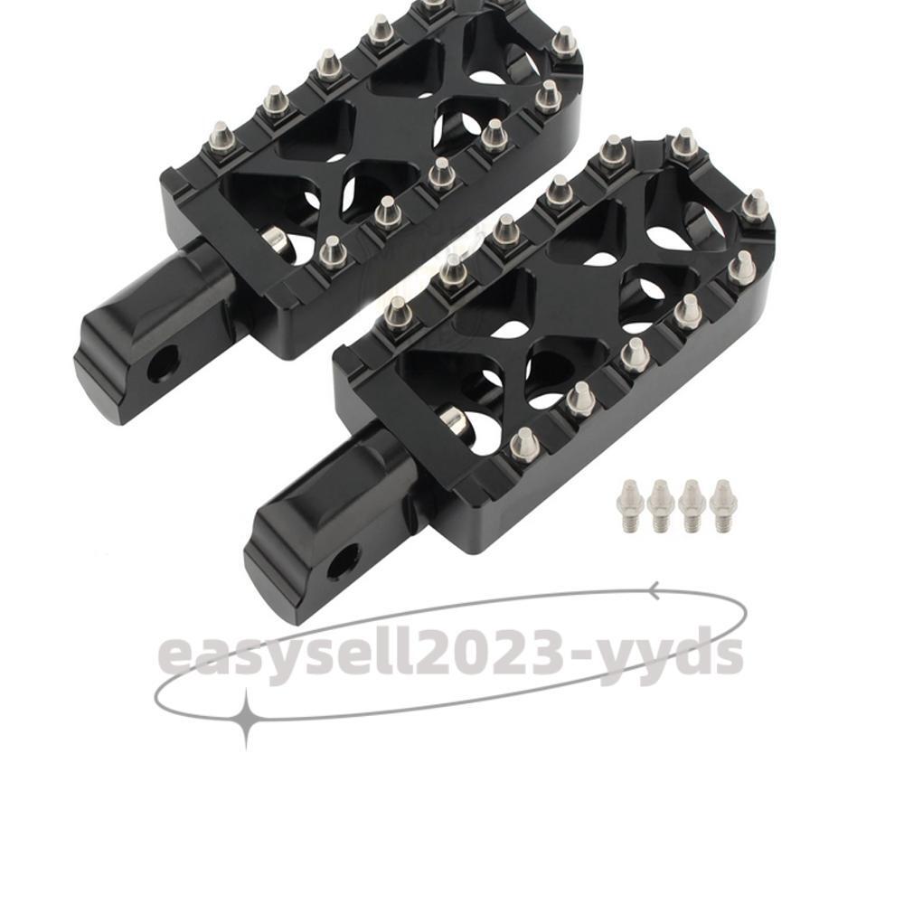 Black Foot Pegs Footrests Pedals Peg Foot Pegs Fit for Harley Wide Glide Chopper
