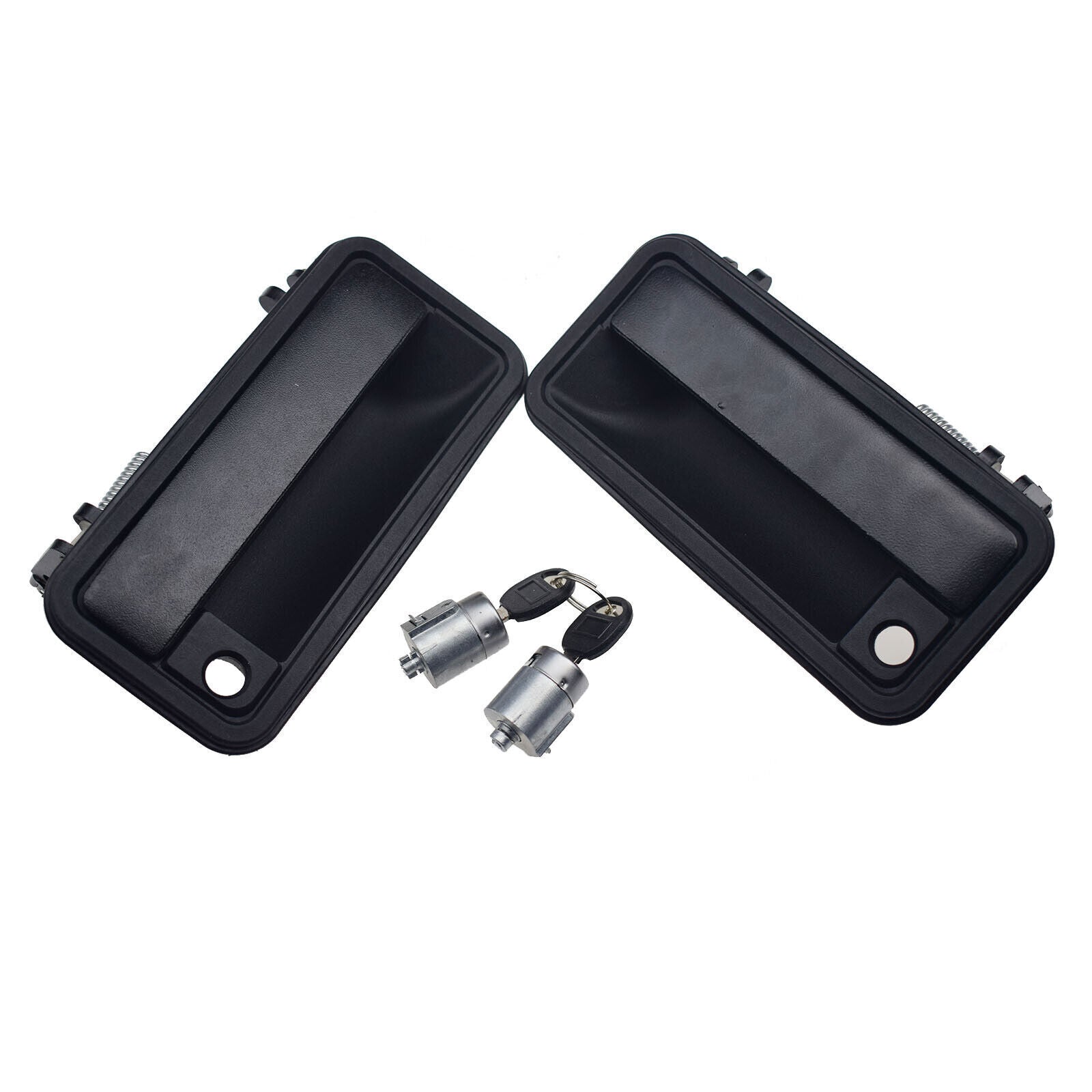for Chevrolet for GMC Pair Front Exterior Door Handles + Ignition Lock Cylinder Set
