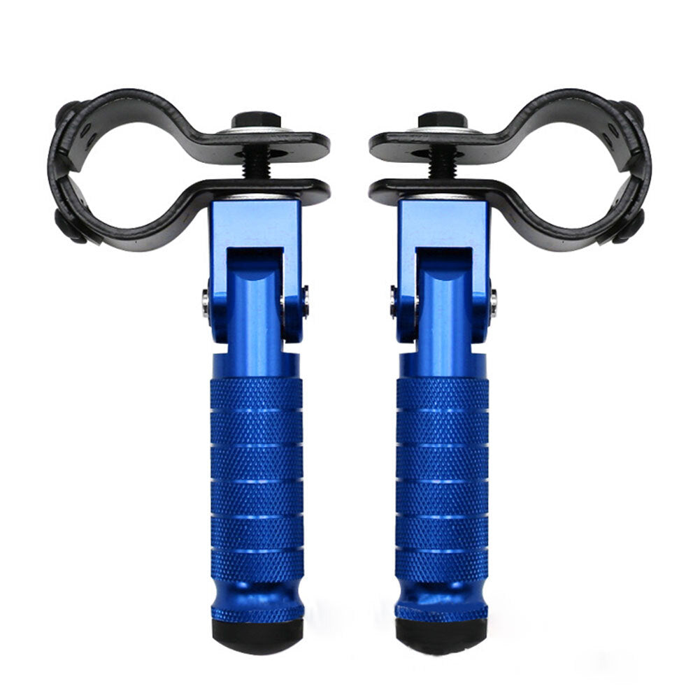 For Motorcycle Bicycle Bike CNC Folding Rearsets Footrest Foot Pegs Pedal Blue