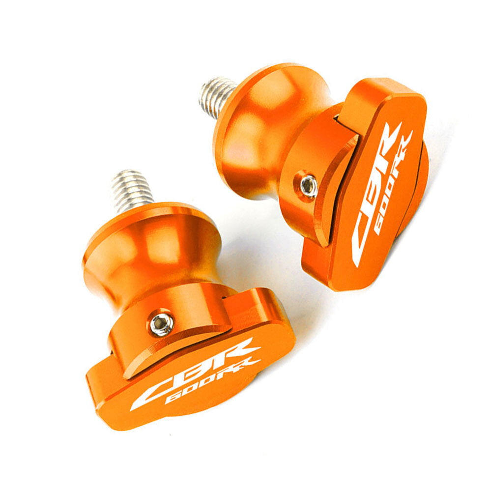 2PCS Swingarm Sliders Spools Stand Screws M8 for Honda CBR600RR 2003-2017 Orange