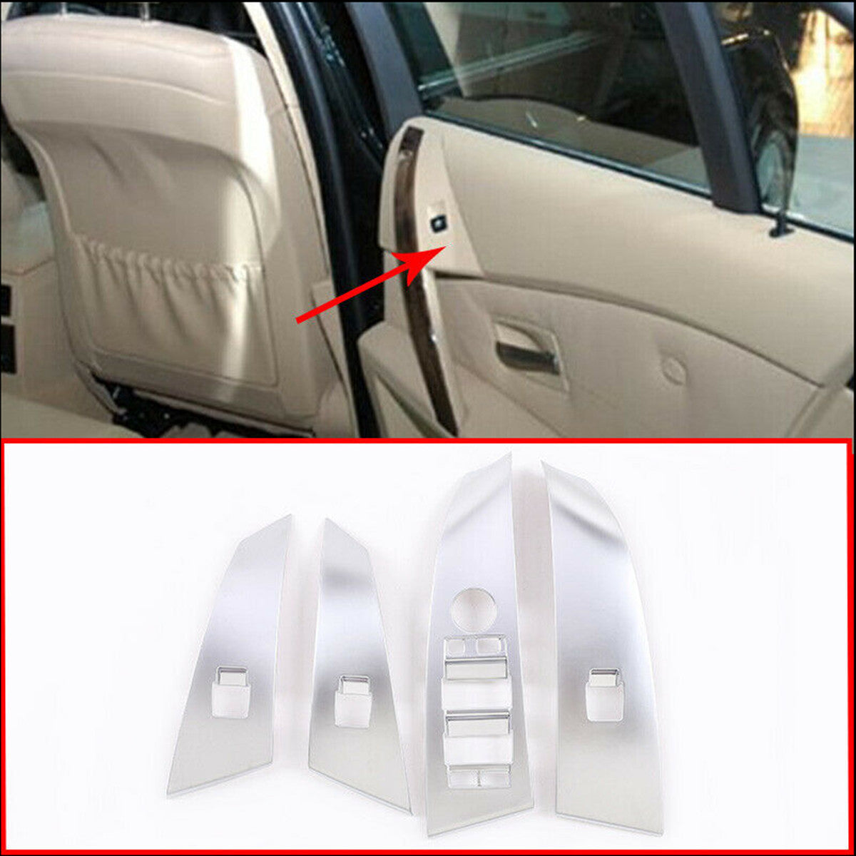 Chrome window lift switch button cover trim for 5 E60 E61 2004-2006 n