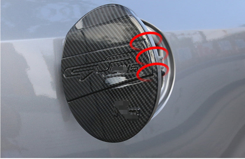 for Kia K3 Forte 2019-21 Carbon Fiber Car Fuel Tank Oil Gas Cap decor Cover Trim