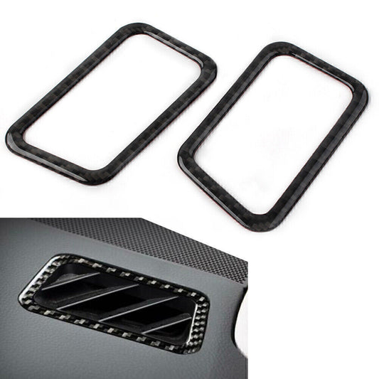 Carbon Fiber Dashboard Air Outlets Vent Cover Trim Fit for Subaru Forester 2013-2018