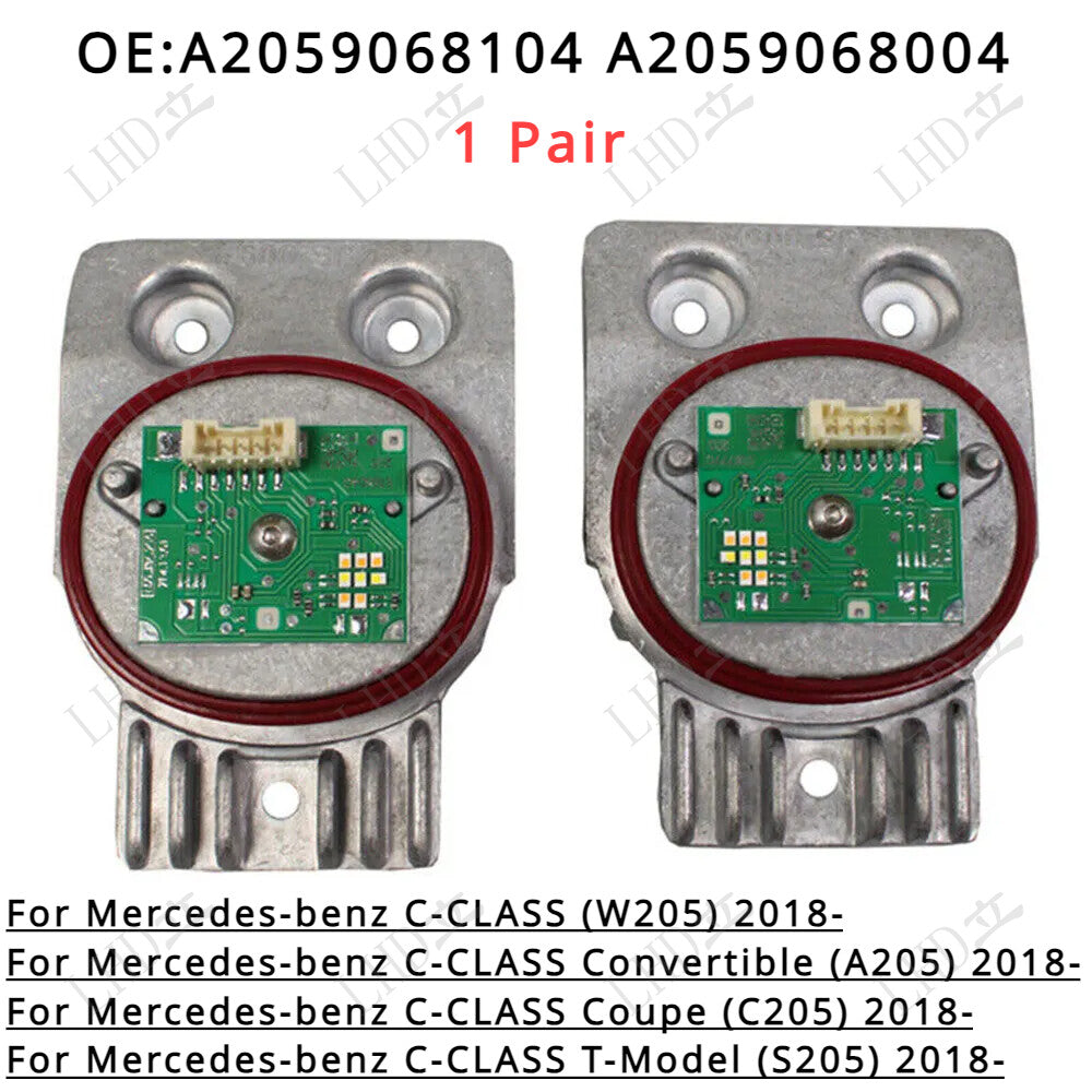 One pair of new DRL LED modules A2059068104/A2059068004 are suitable for Mercedes W205 A205 S205- n